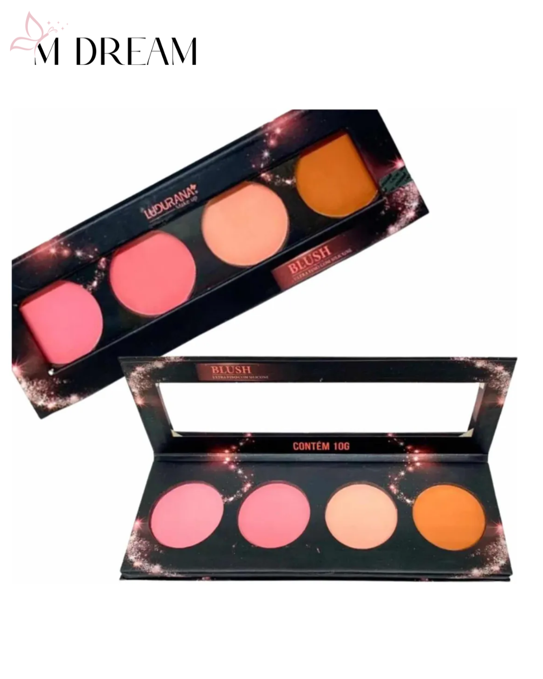 Paleta Quarteto de Blush Facial Matte – Ludurana (10g)