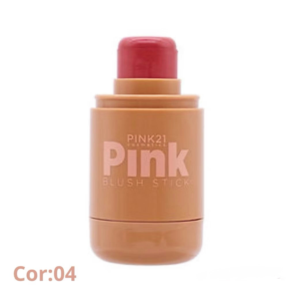 Blush Stick Pink21 – 3 em 1 com Efeito Matte Natural