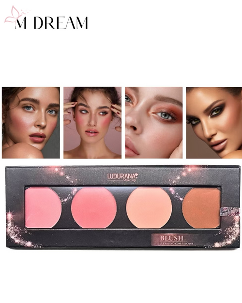Paleta Quarteto de Blush Facial Matte – Ludurana (10g)
