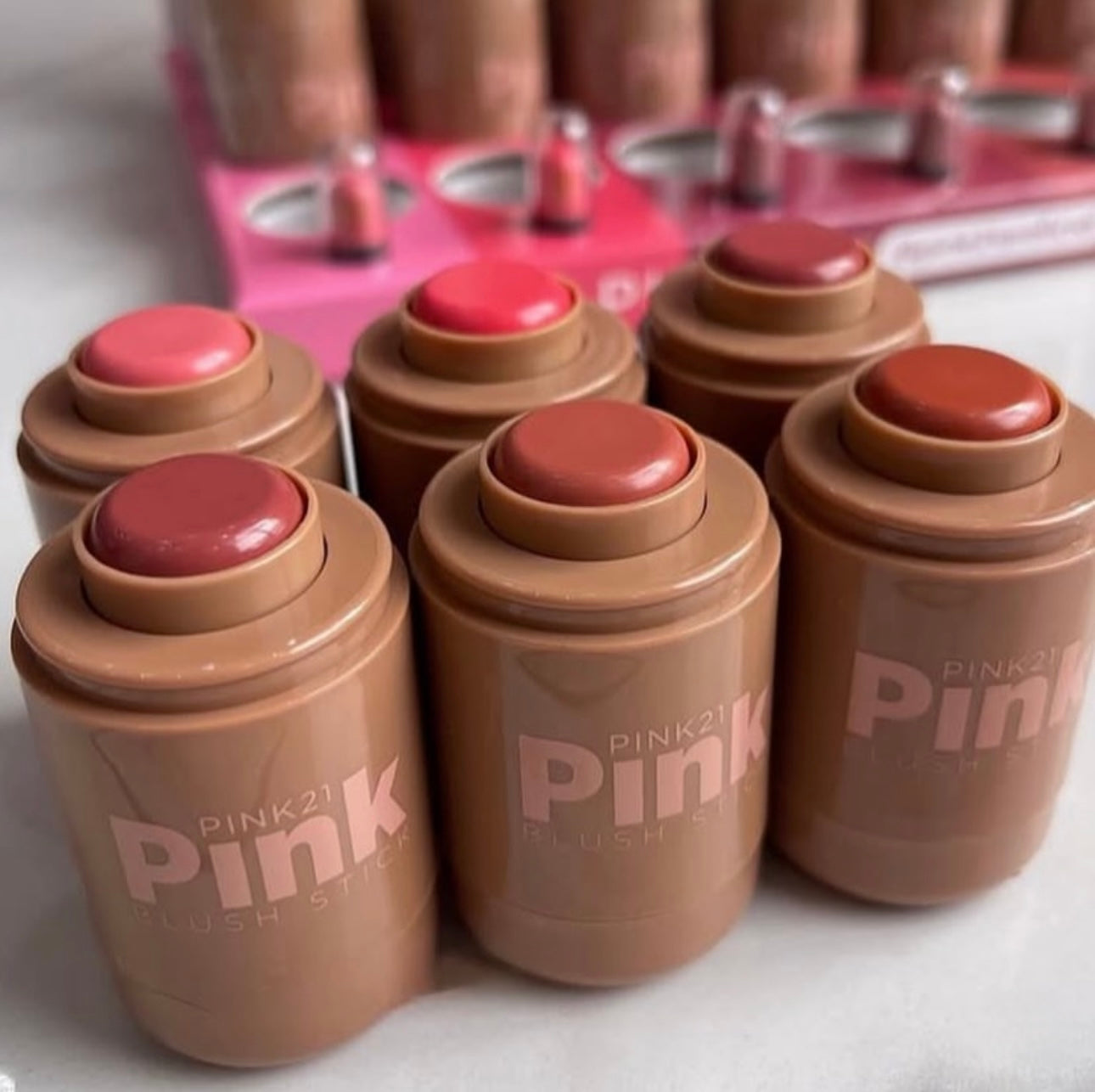 Blush Stick Pink21 – 3 em 1 com Efeito Matte Natural