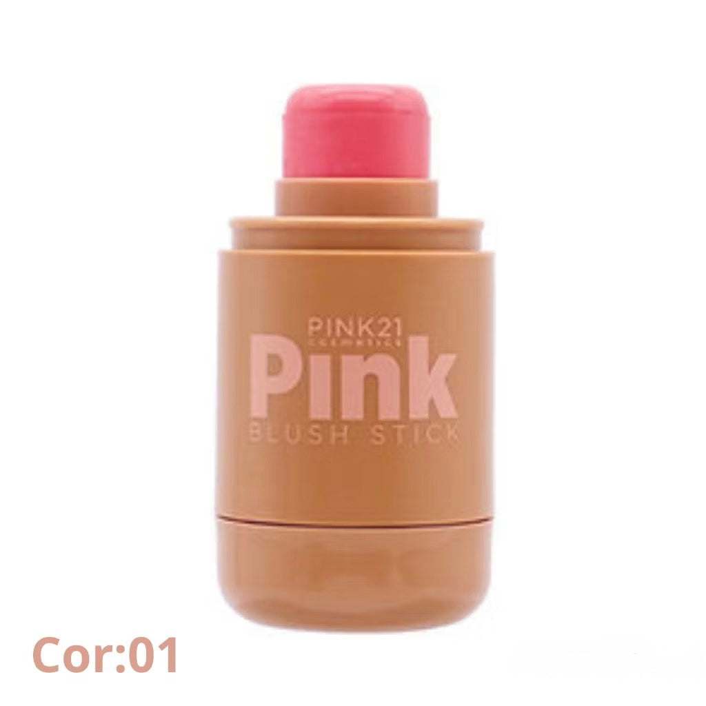 Blush Stick Pink21 – 3 em 1 com Efeito Matte Natural