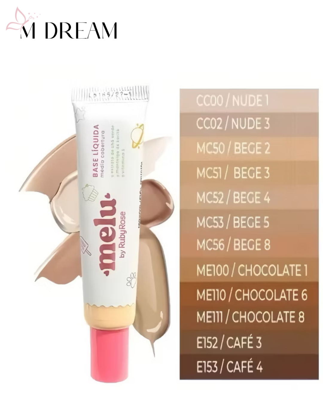 Base Líquida Melu – Ruby Rose (30ml)