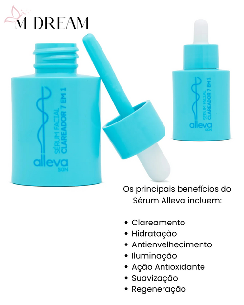 Sérum Facial Clareador 7 em 1 Alleva -30ml