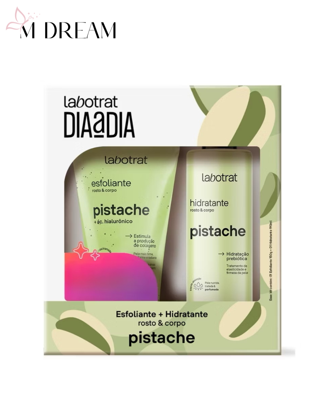 Kit Dia a Dia Labotrat- Esfoliante e Hidratante PISTACHE