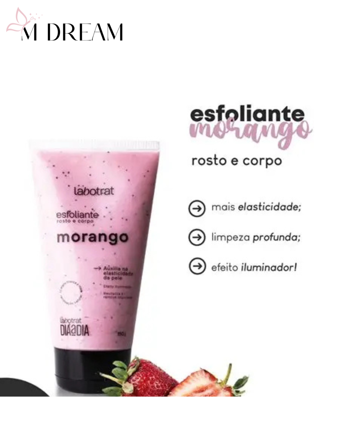 Esfoliante Corpo e Rosto Morango 150g –  Labotrat