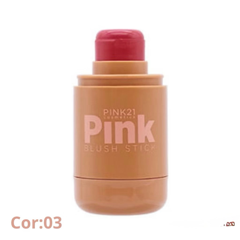 Blush Stick Pink21 – 3 em 1 com Efeito Matte Natural