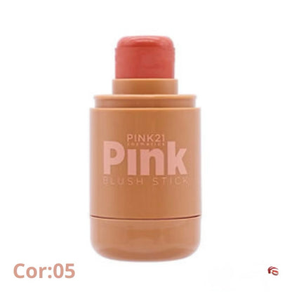 Blush Stick Pink21 – 3 em 1 com Efeito Matte Natural