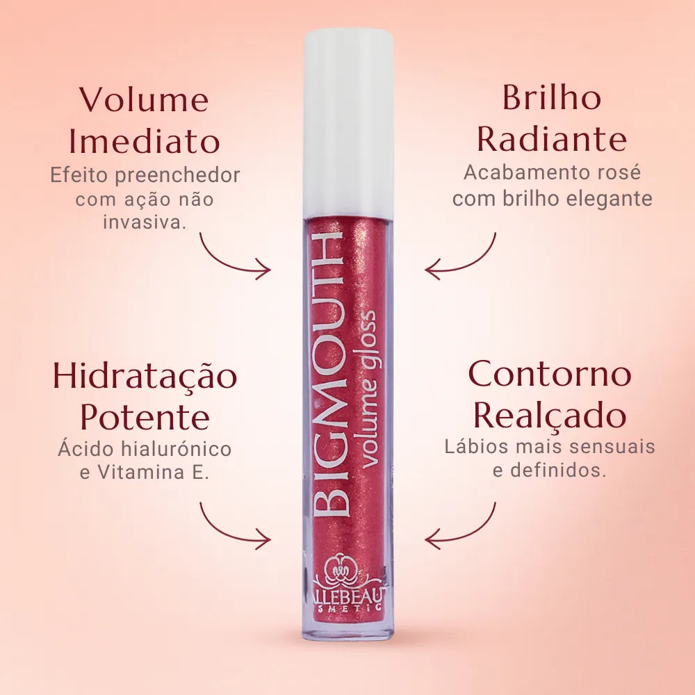 Gloss Labial Big Mouth Rose-  Phallebeauty