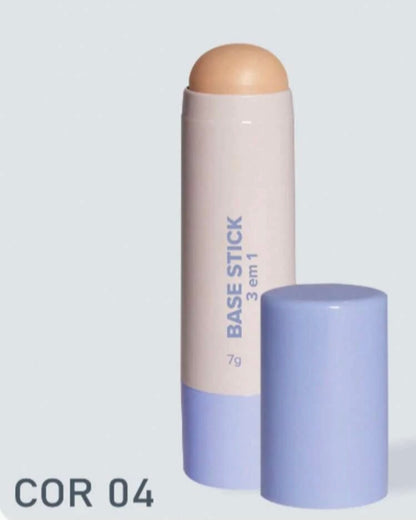 Base Stick 3 em 1 Miss Lary – Base, Corretivo e Contorno