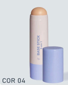 Base Stick 3 em 1 Miss Lary – Base, Corretivo e Contorno