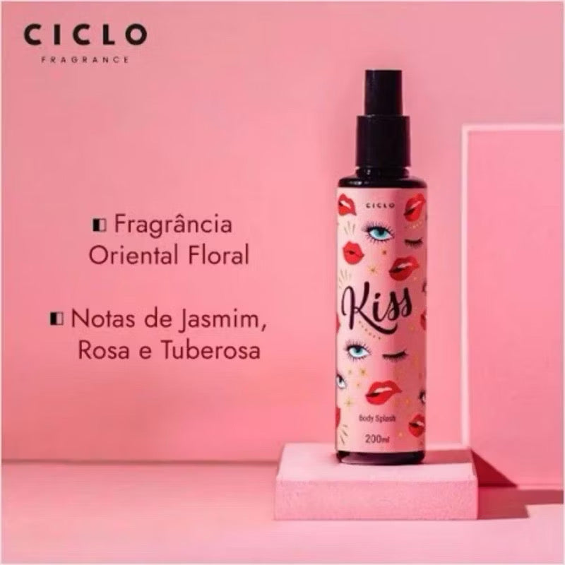 Body Splash Kiss 200ml - CICLO Fragrância Jovem, Delicada e Refrescante