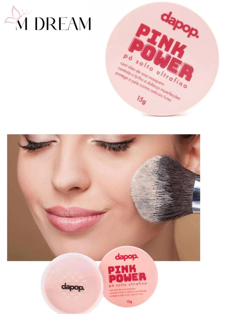 Pó Solto Ultrafino Pink Power Rosa Mosqueta – Dapop