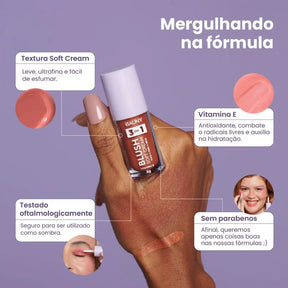 Blush Líquido Soft Cream 3 em 1- 5g